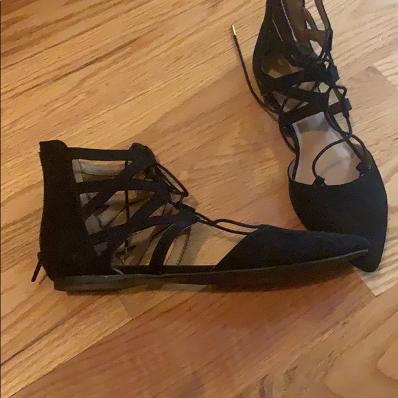 Cross cross black flats - never worn - Picture 2 of 3
